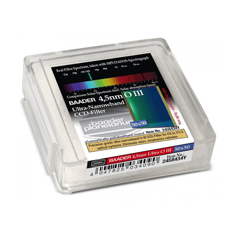 Filtre CCD Ultra-Narrowband 4,5 nm OIII 50x50 mm - Baader