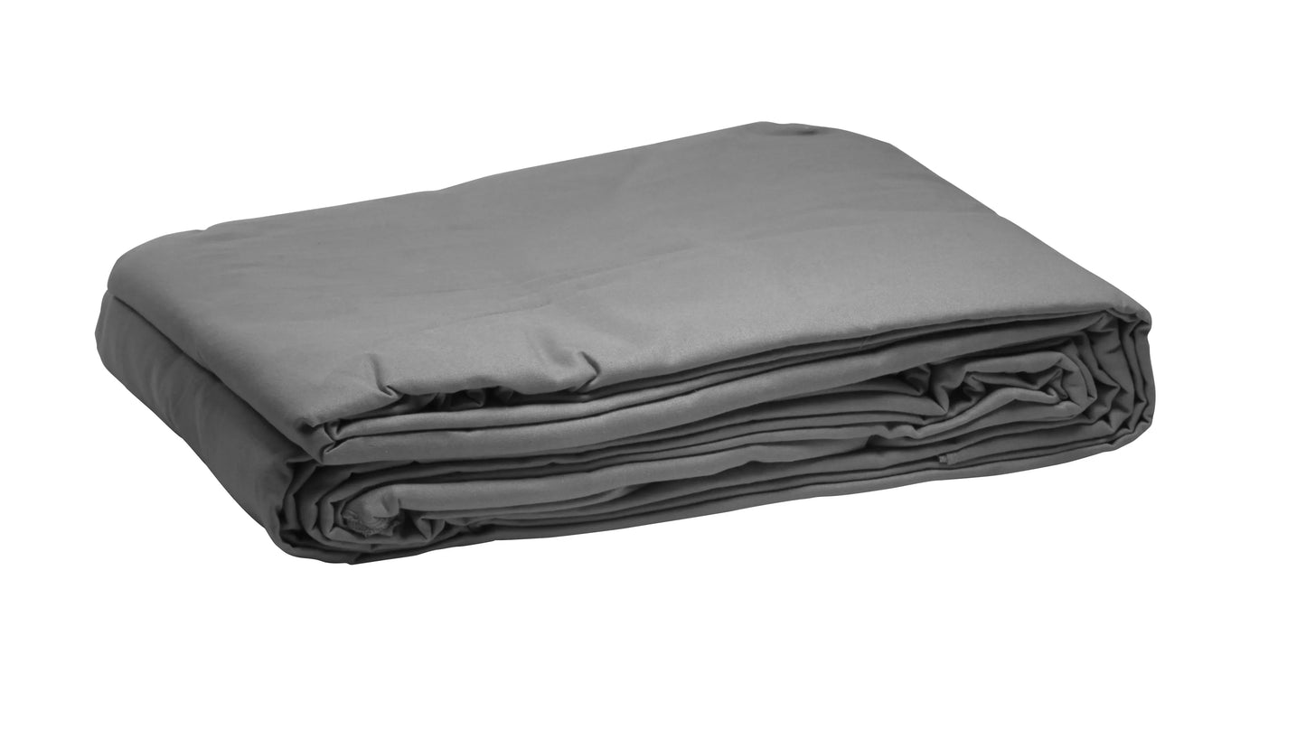 Kit support de fond studio avec toile coton grise 3 x 6 m Bresser BR-D23