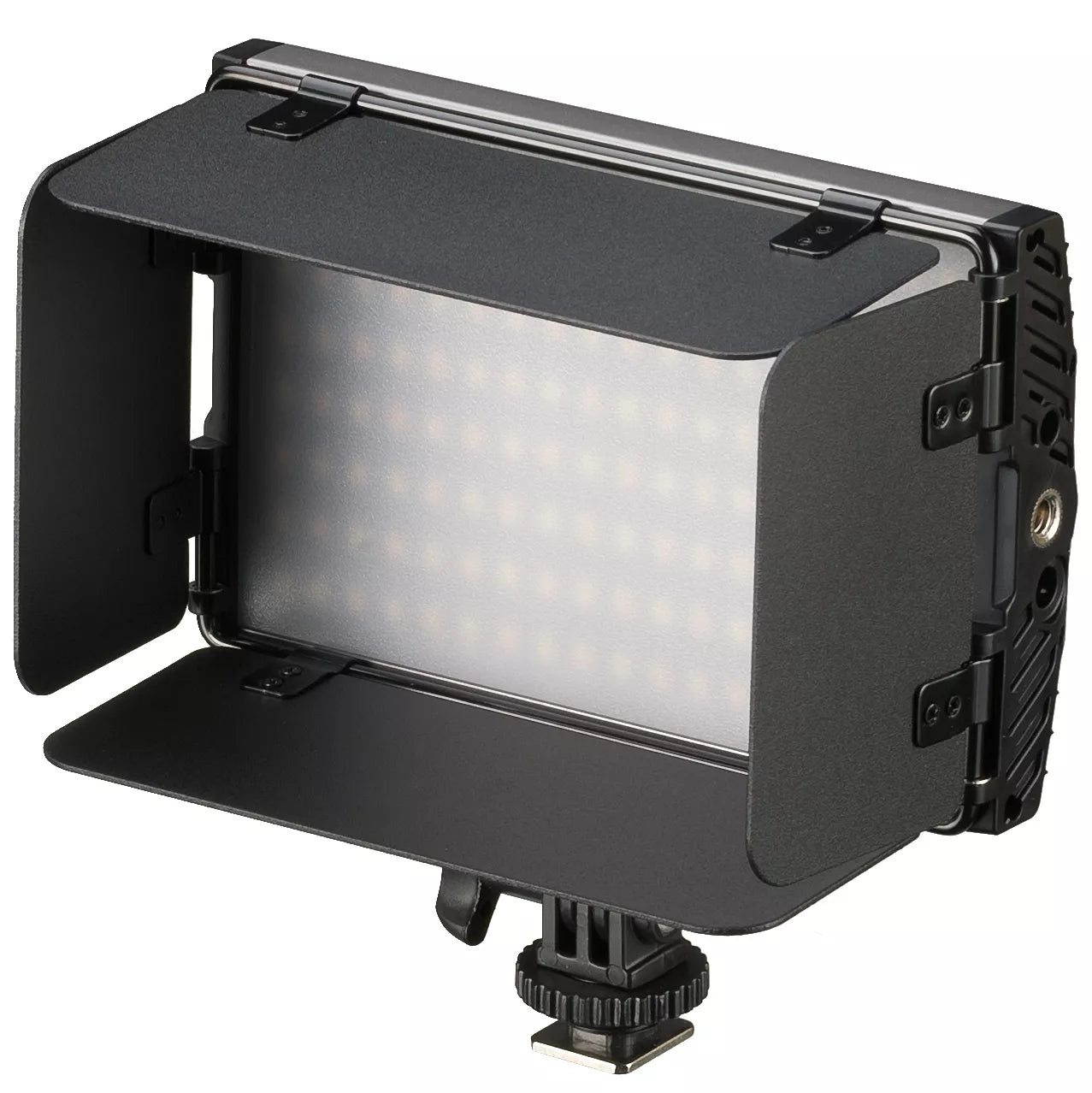 Torche LED vidéo PT Pro 15B-II bi-color avec volets, batterie et étui Bresser