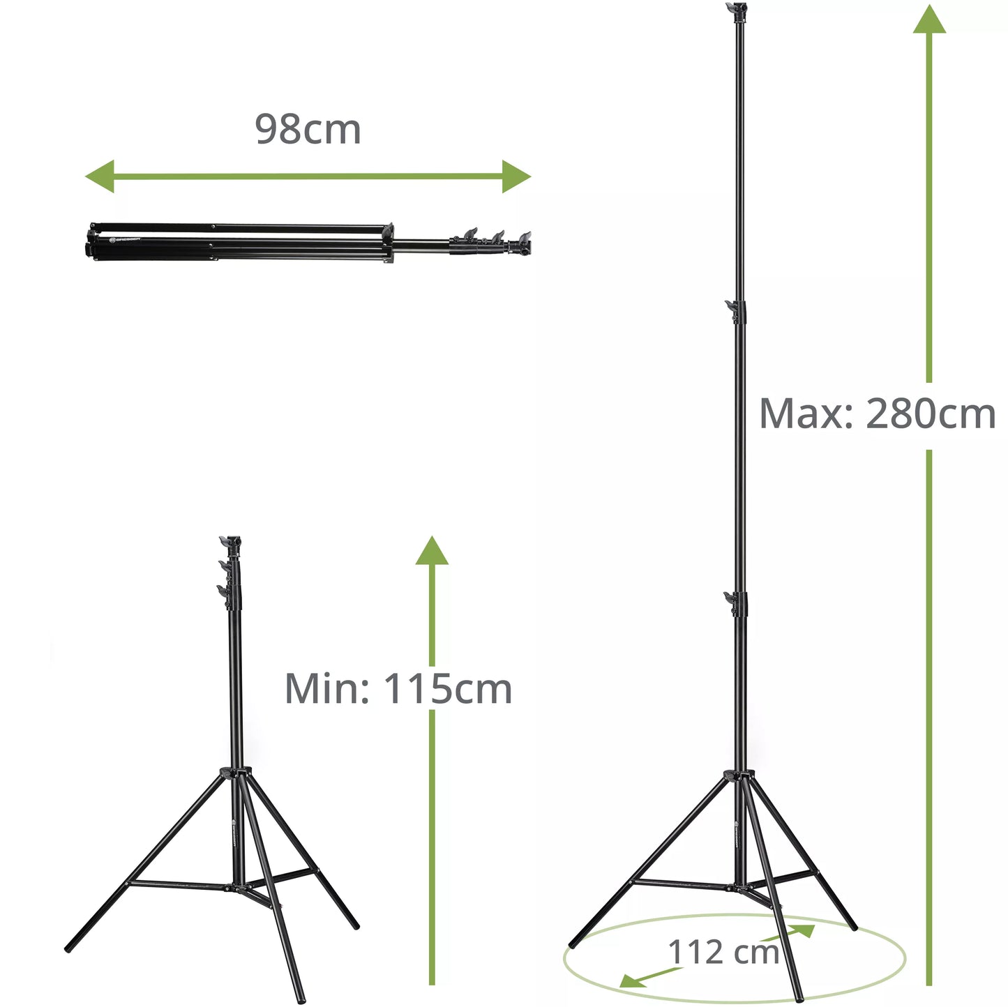 Jalusta BR-TP280 PRO-1 alumiinista, 280 cm – Bresser