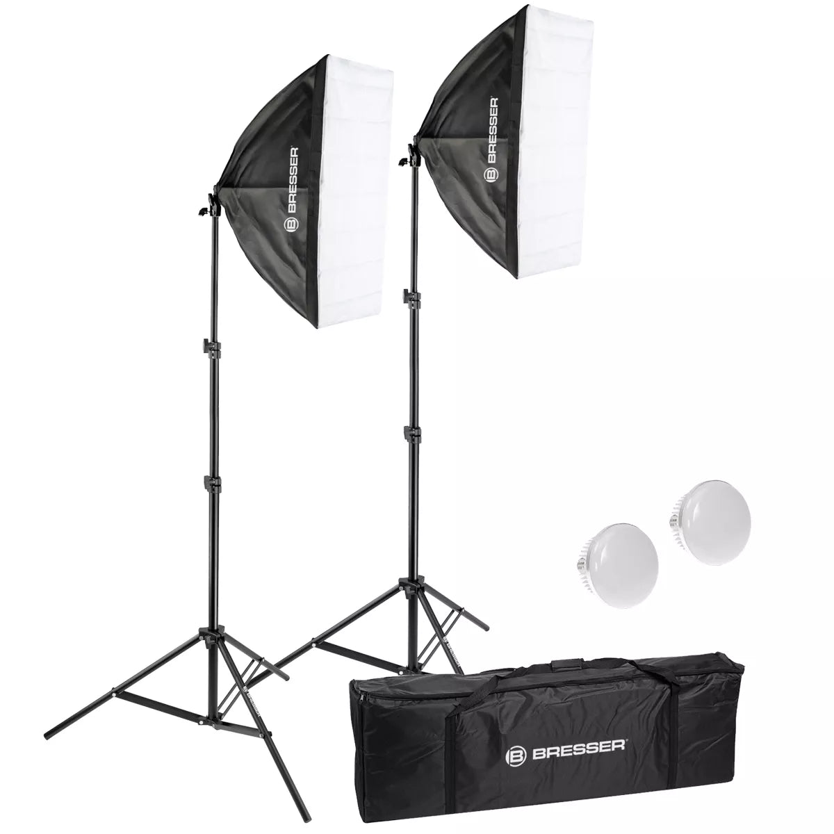 Kit d’éclairage LED lumière du jour 2 softbox 50 x 70 cm Bresser BR-225B
