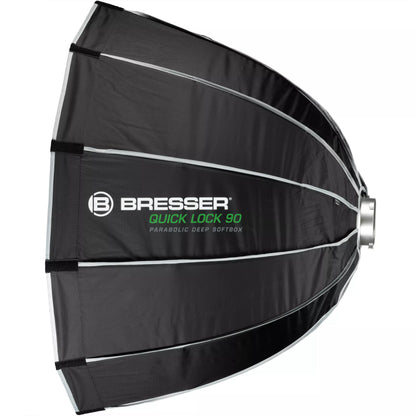 Softbox parabolique Deep 90 cm Quick Lock Bowens avec grille BRESSER