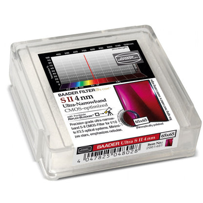 Filtre SII CMOS Ultra-Narrowband 65x65 mm pour astrophotographie - Baader