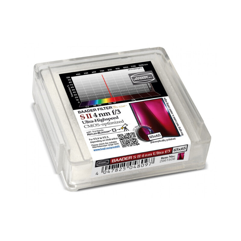 Filtre SII CMOS f/3 Ultra-Highspeed 65x65mm pour astrophotographie - Baader