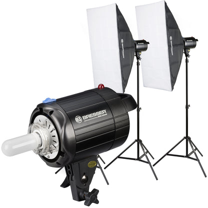 Kit flash de studio BRM-300AM 2x300W pour la photographie de produits et portraits - Bresser