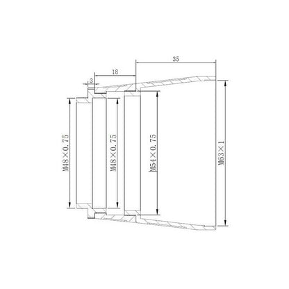 Adaptateur de projection M63x1 vers M48x0,75 - TS Optics