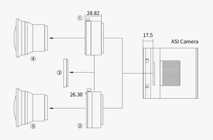 Caméra ASI2600MC-AIR tout-en-un pour l'astronomie - ZWO