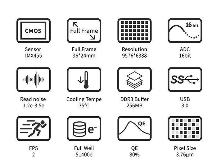 Caméra refroidie monochrome ZWO ASI6200MM-Pro pour l'imagerie planétaire et profonde - ZWO