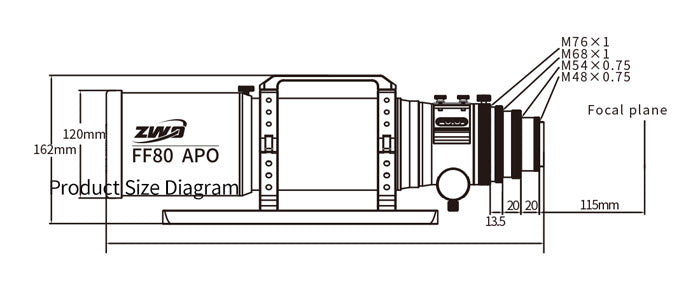 Lunette FF80 astrograph pour l'imagerie du ciel profond - ZWO