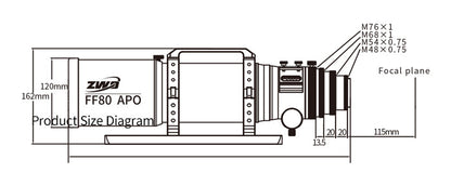 Lunette FF80 astrograph pour l'imagerie du ciel profond - ZWO