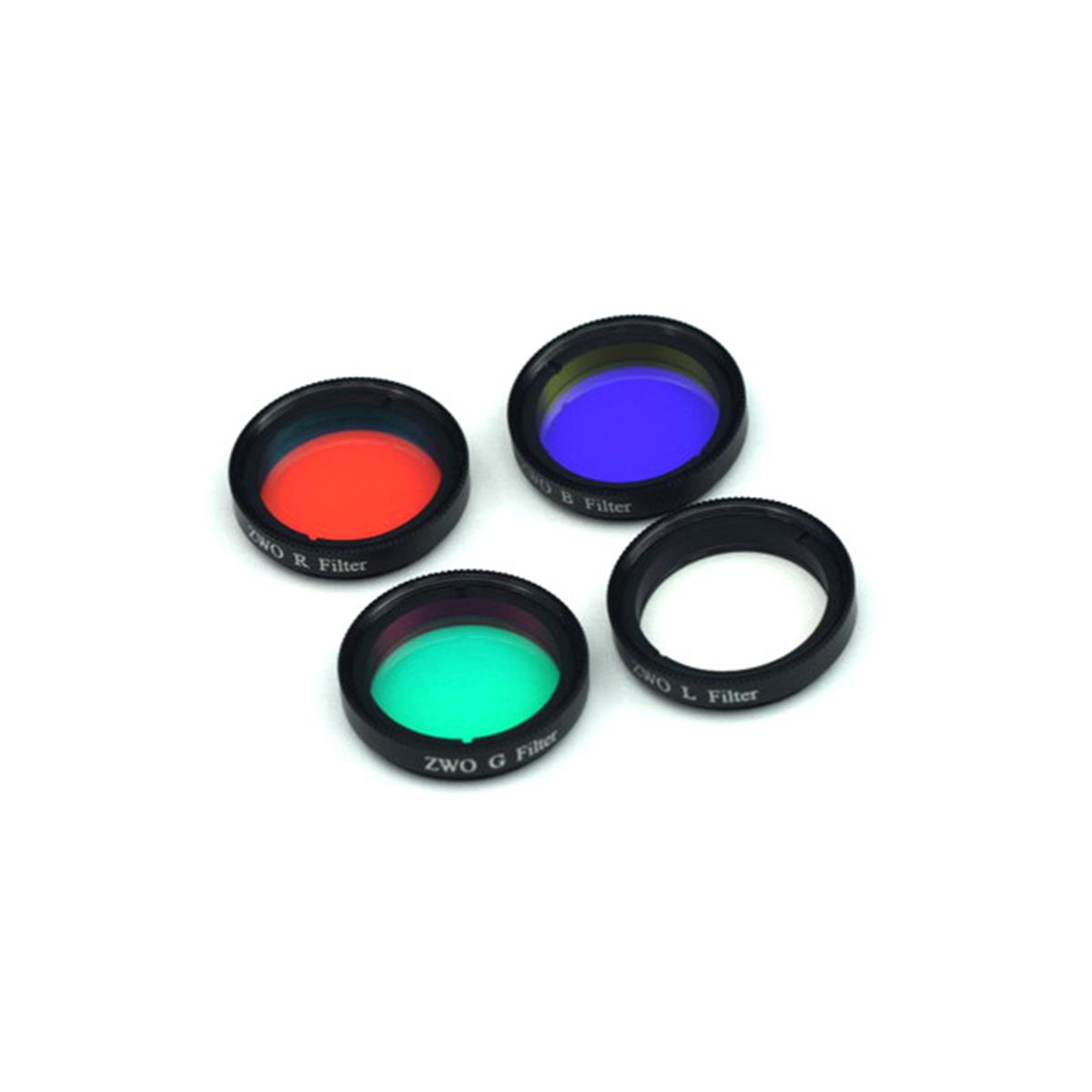Set de 4 filtres LRGB 36mm circulaire non montés pour l'astronomie - ZWO