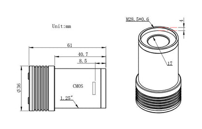 Caméra monochrome ZWO ASI120MM Mini pour l'autoguidage et l'imagerie planétaire - ZWO