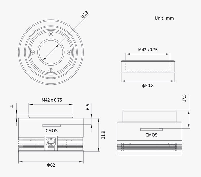 Caméra ZWO ASI533MM-Pro Monochrome Refroidie pour Imagerie du Ciel Profond - ZWO