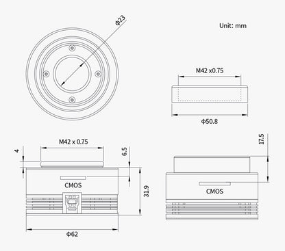 Caméra ZWO ASI533MM-Pro Monochrome Refroidie pour Imagerie du Ciel Profond - ZWO
