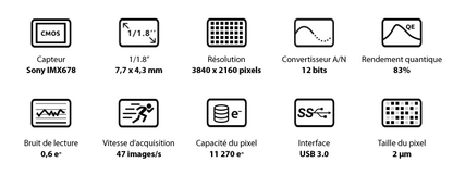 Caméra couleur ZWO ASI678MC pour l'astronomie - ZWO