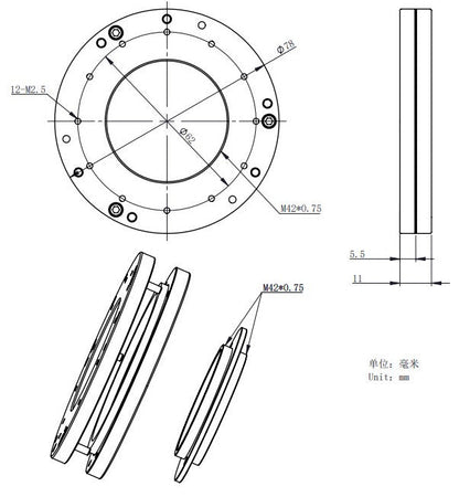 Bague de Tilt T2 ZWO version II - ZWO