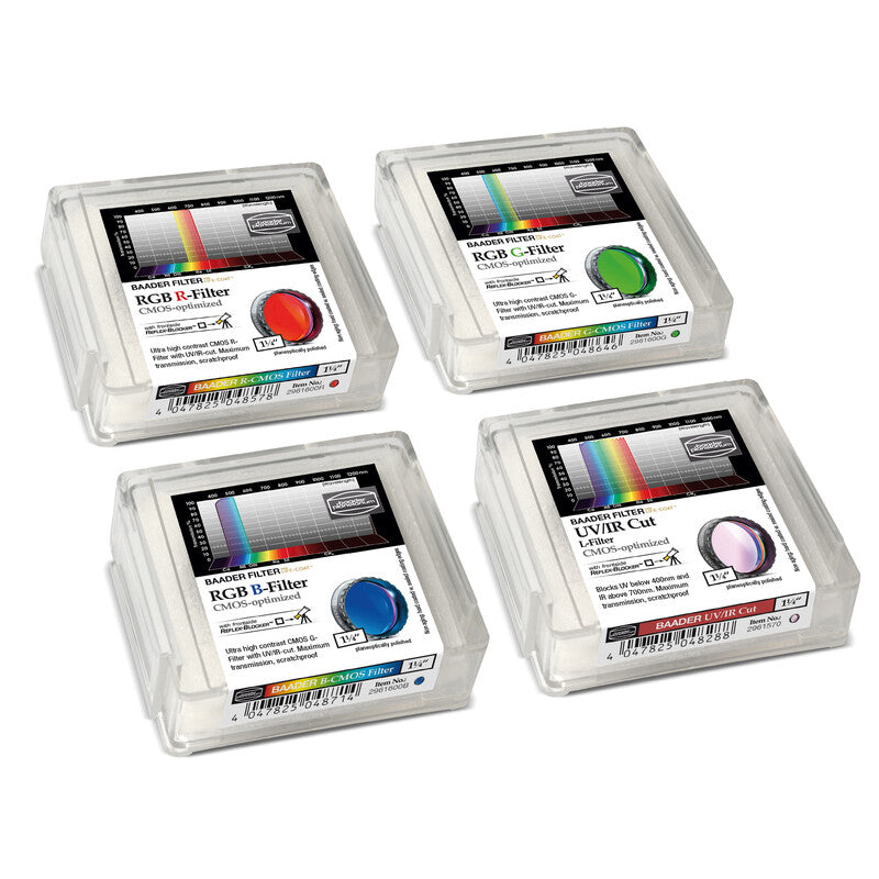 Ensemble de Filtres LRGB CMOS 1,25" pour Imagerie Planétaire - Baader