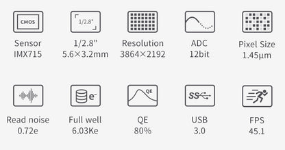 Caméra couleurs ASI715MC - ZWO