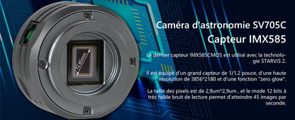 Caméra Planétaire SV705C IMX585 USB3.0 pour EAA et Imagerie - SVBONY
