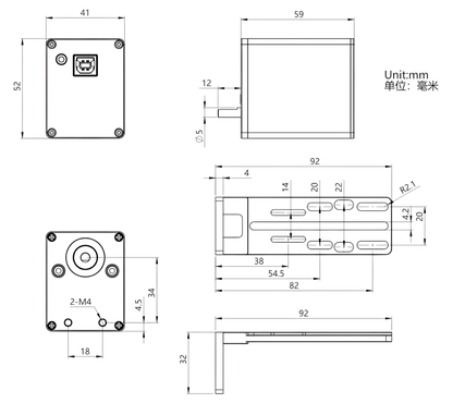 Moteur de mise au point automatique ZWO EAF USB-C – pour l'astronomie ZWO