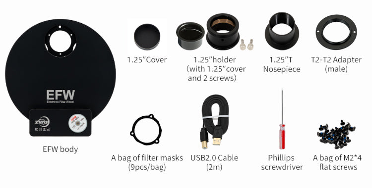 Roue à filtres motorisée 8 positions pour l'astronomie