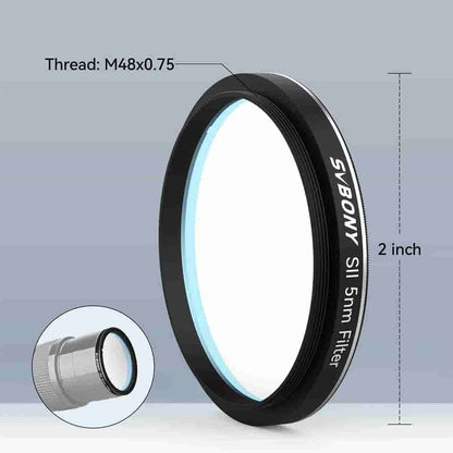 Filtre SII 5nm - 2 Pouces (50,8 mm) - Haute Transmittance ≥90% - SVBONY