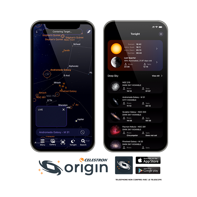 Télescope pour l'astronomie Origin 150 mm avec Monture Azimutale Motorisée - Celestron