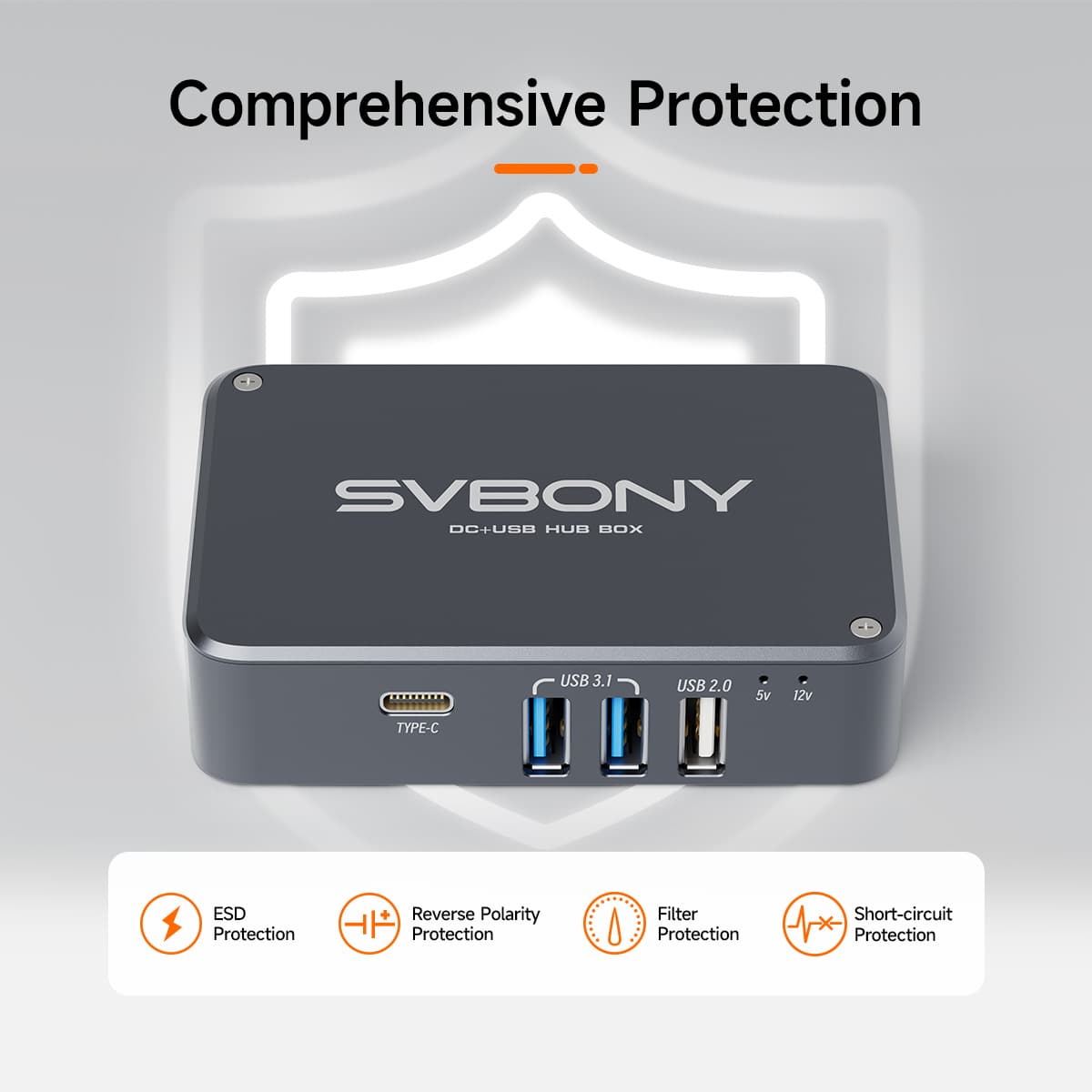 Boîtier d'alimentation SVBONY SV241 pour astrophotographie - Micro DC + USB, Interface USB3.1 Type-C