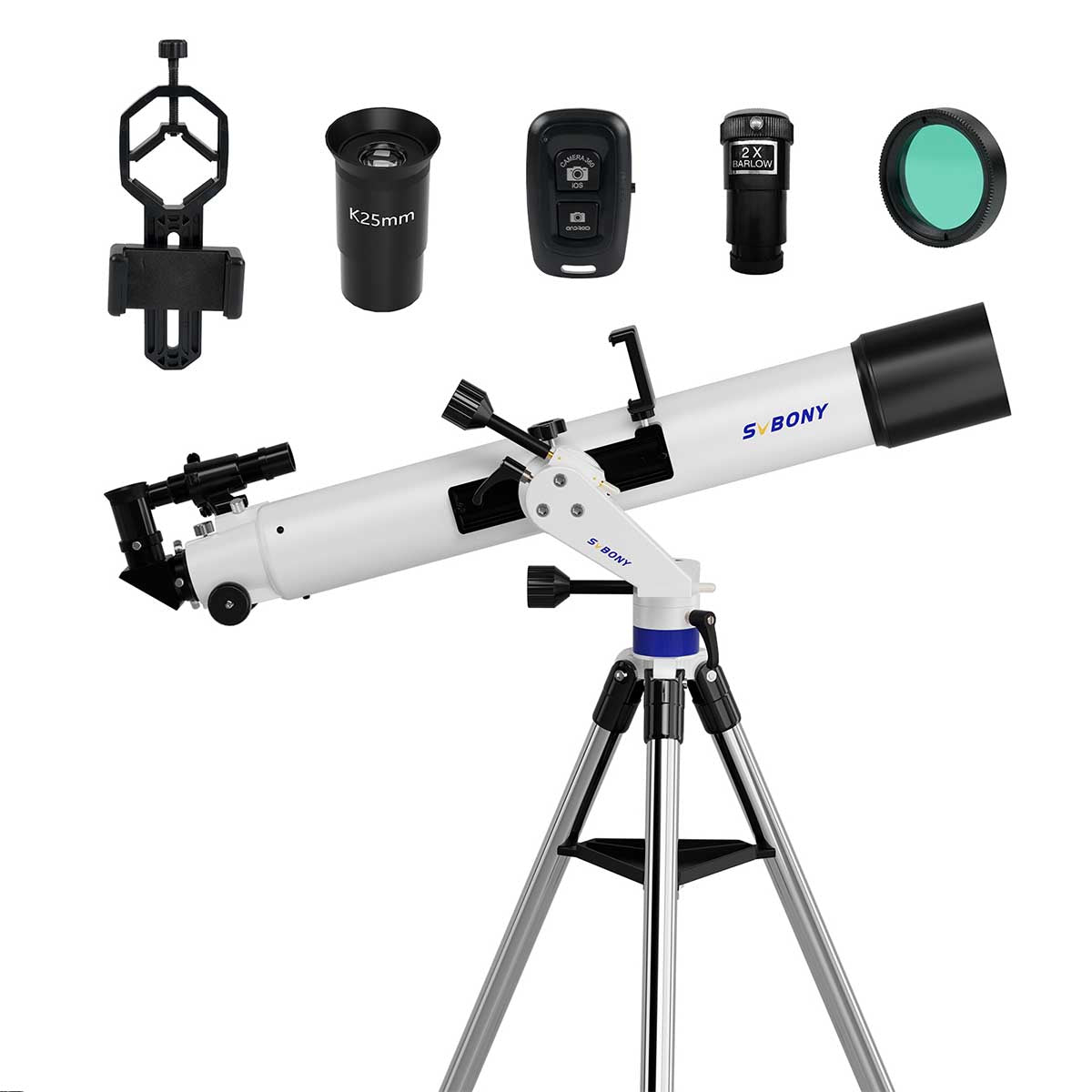 Télescope Complet SV520 90mm f/8.9 pour Débutants avec Accessoires - Svbony
