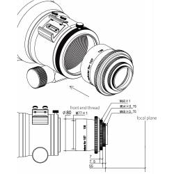 Réducteur de focale 0,7x pour FF107 et FF130 - ZWO