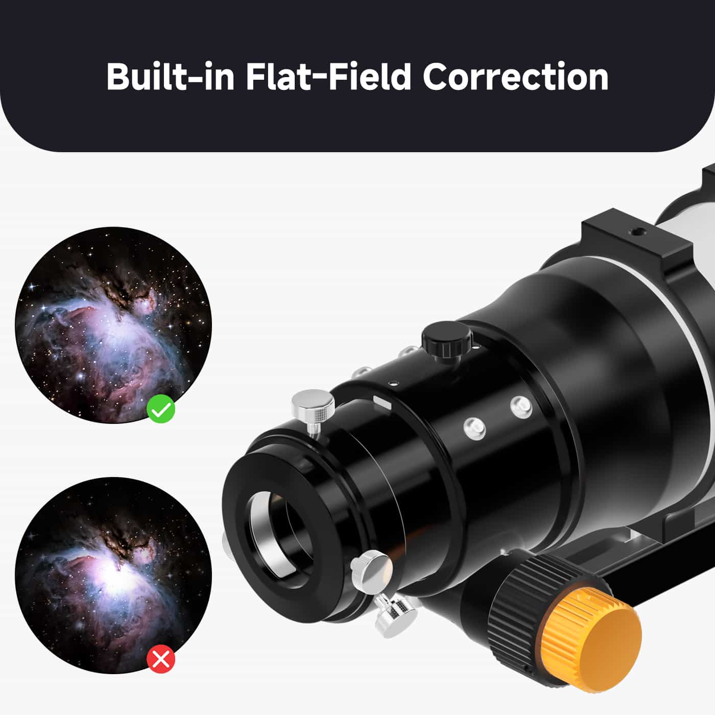 Telescopio ED 70mm f/6.78 Quadruplet con Campo Piatto Integrato per l'Astrofotografia - SVBONY