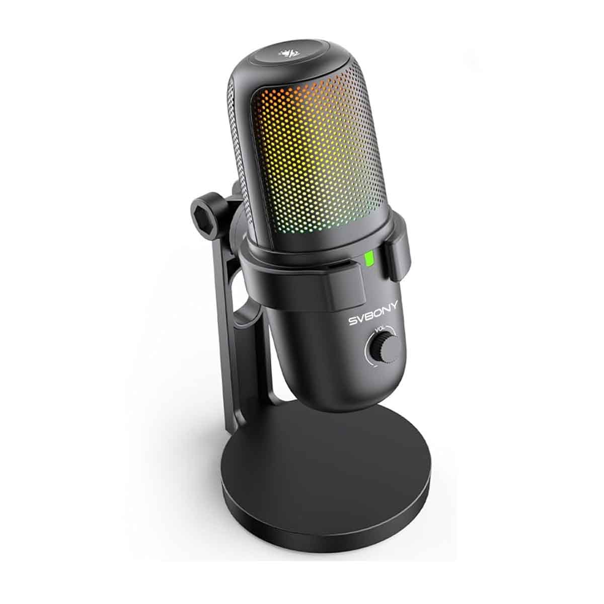 Microphone USB SVMic G1 avec Indicateur RGB et Bouton Mute pour Streaming, Gaming et Podcast - Svbony